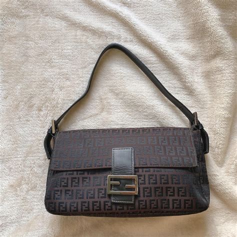 fendi black vintage bagette|genuine fendi baguette.